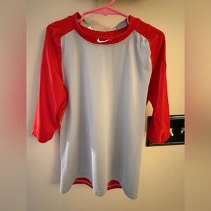 Youth Nike Dri-FIT Red Slim Fit Shirt Size Small